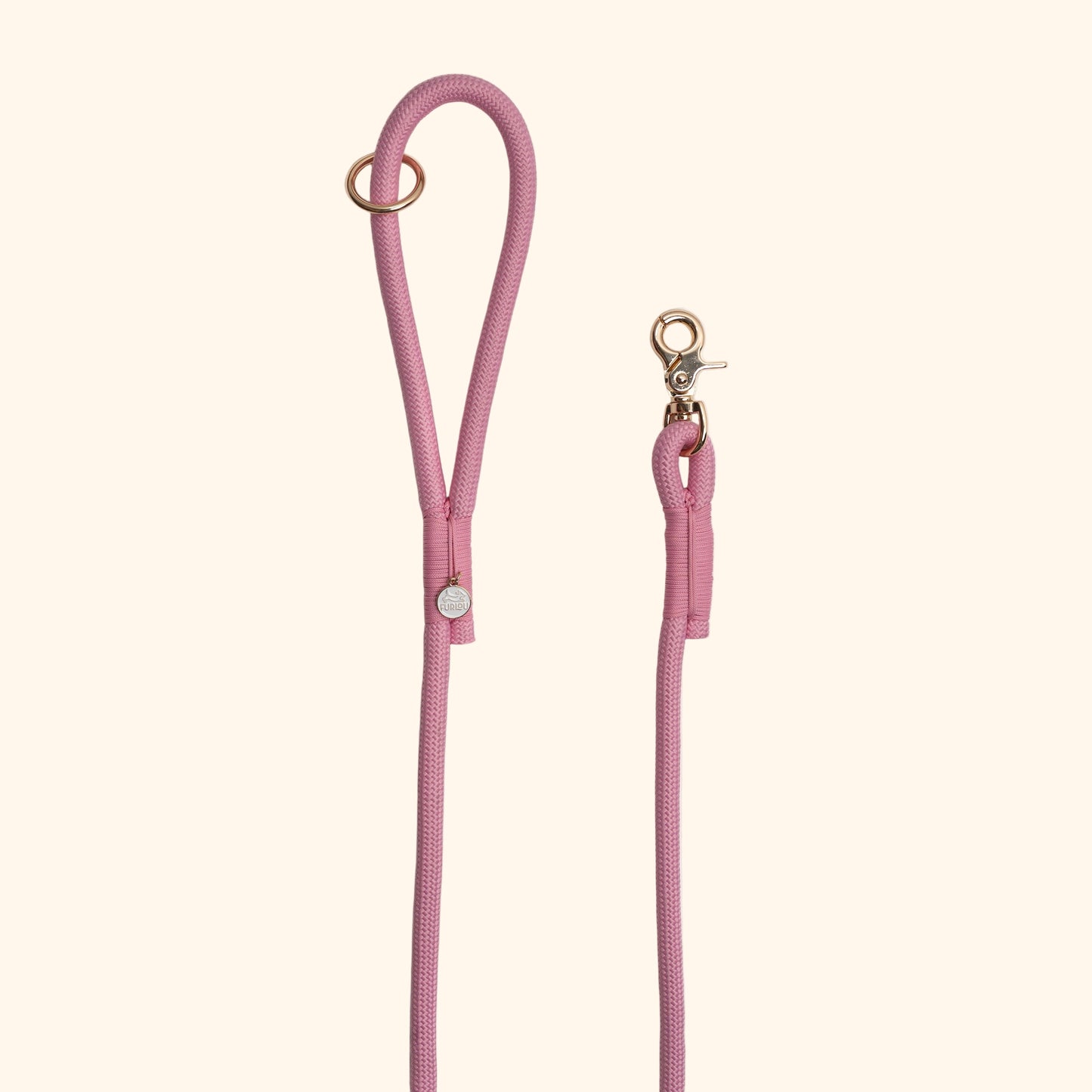 Pink Braided Rope Leash