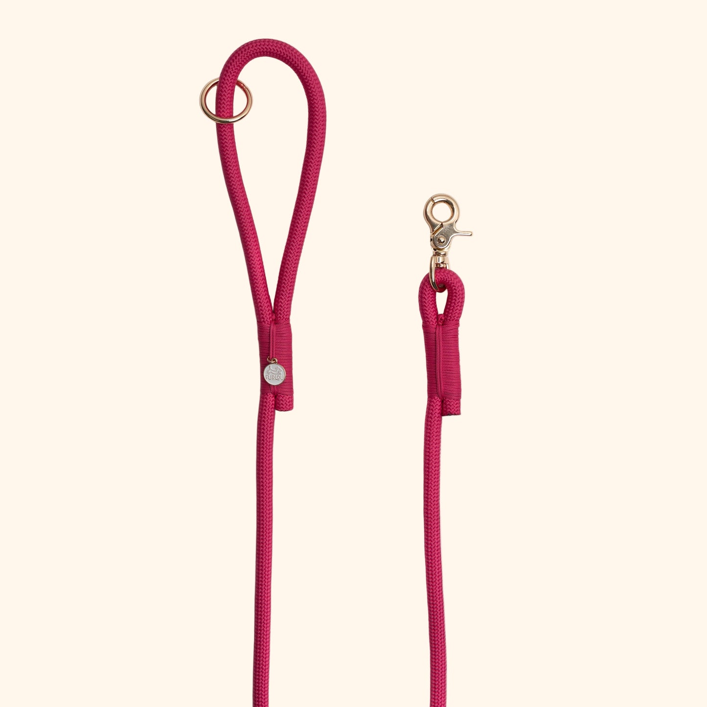 Braided Rope Leash - Magenta