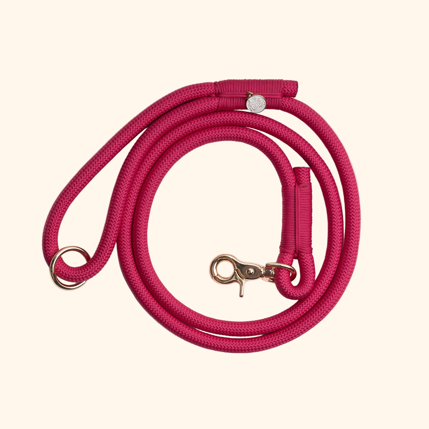 Braided Rope Leash - Magenta