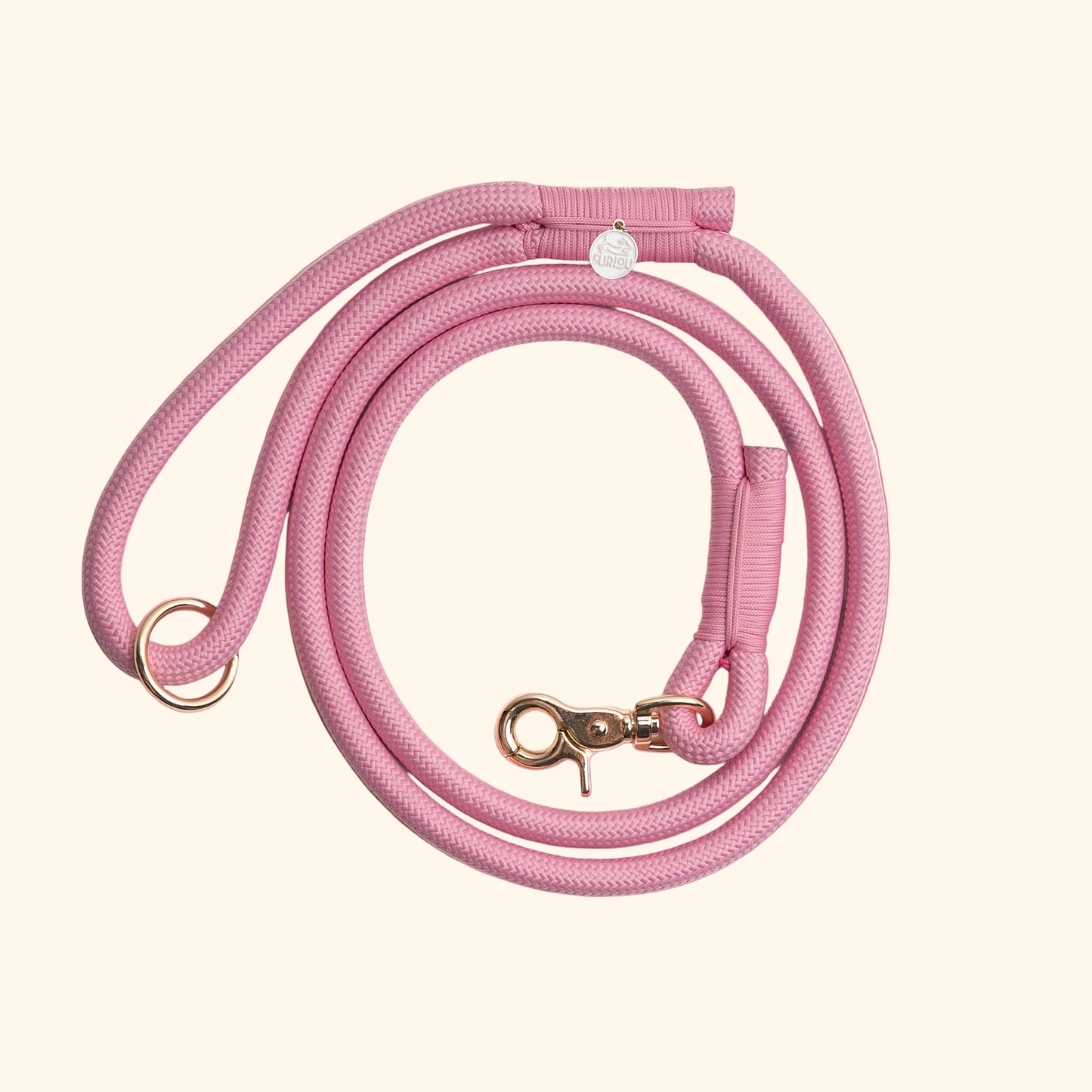 Pink Braided Rope Leash