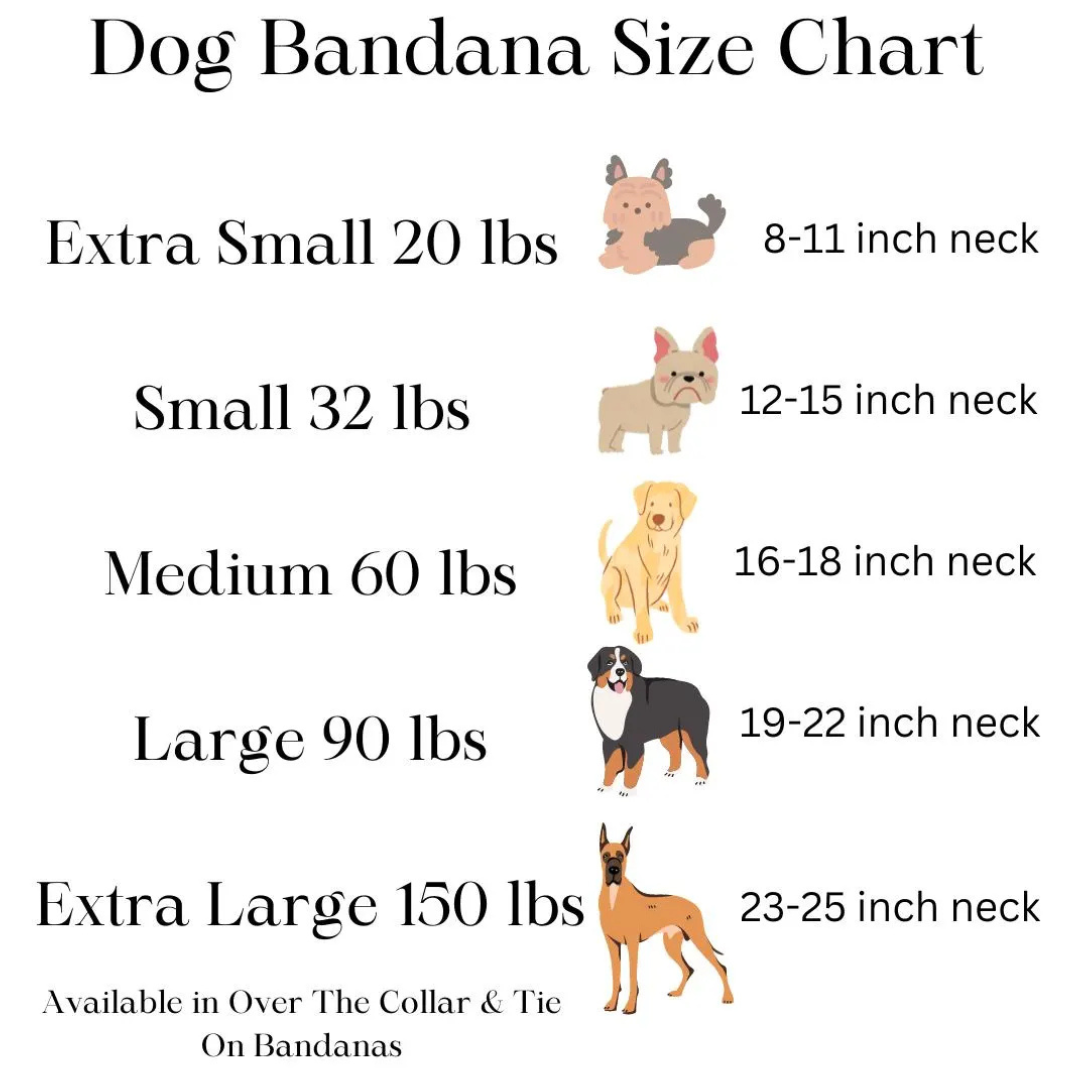 Candy Heart Valentines Day Dog Bandana