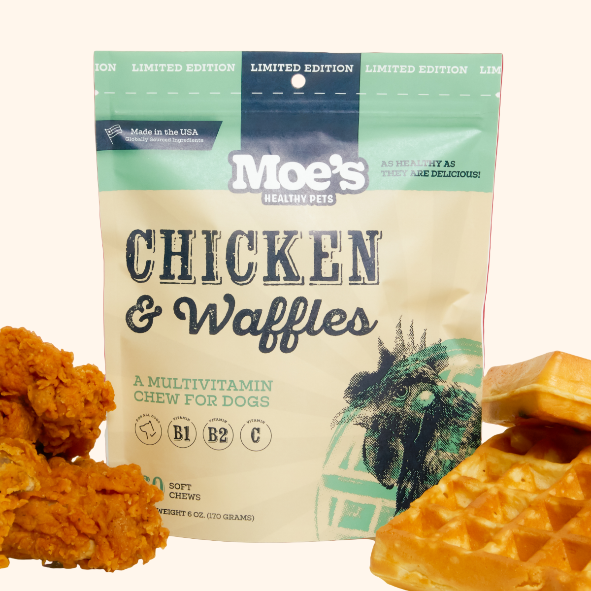Chicken and Waffles Dog Chews