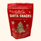 Red bag of Bubba Rose Santa Snacks with gingerbread recipe